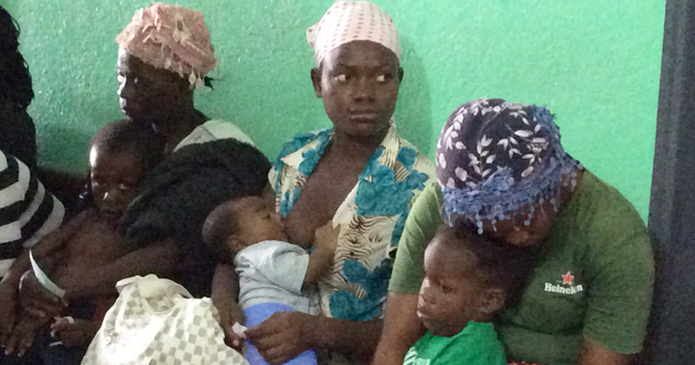 At the Ebola survivors' clinic in Liberia, 2015