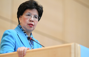 Dr Margaret Chan, Director-General of WHO speaking at the plenary session of the Sixty-sixth World Health Assembly.